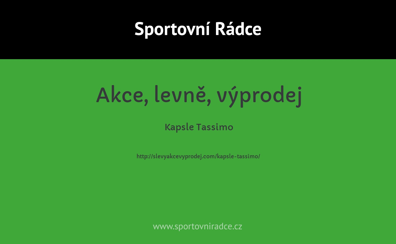 Kapsle Tassimo