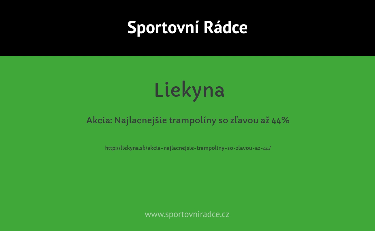 Akcia: Najlacnejšie trampolíny so zľavou až 44%